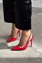 Jazzy Stone-Detail RED PATENT LEATHER - 3
