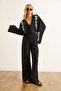Women's Black Süzene Detailed Lined Bottom Top Set Tkm-19000418 - 3