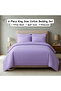 Viewstar 6 Pcs King Size Bedding Set (Purple) – 1 Fitted Sheet, 1 Quilt Cover, 4 Pillowcases - 6