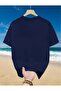 Cute Black Cat Graphic Printed Bear Printed Oversize T-Shirt - 2
