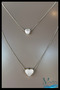 Double Necklace with Pearl and Heart Detail |   Elegant Silver Color |   Women's Jewelry Accessory |   Stylish Combination - 3