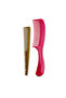 2pcs Hair Combs Set, Pink and Gold, 2-Piece Detangling and Styling Combs - 2