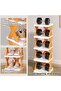 6-Tiers High Creative Folding X-Shaped Shoe Cabinet,Stackable Plastic Shoe Rack,Best for Entryway - 3