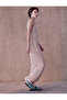 Beige Women's Crochet Long Dress