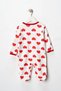 Baby Girl Heart Patterned 3-Piece Jumpsuit Set Newborn Outfit 3-6-9 Months - 3