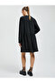 Long Sleeve Midi Dress Ruffle Button Detail V Neck - 4