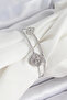 Brass Silver Color Zircon Stone Clover Model 2-Piece Women's Bracelet Sl12292