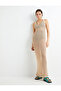 Beige Women's Crochet Long Dress - 5