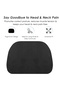 Memory Foam Car Headrest Cushion for Neck and Head Support Adjustable Strap HC-1012 Black - 3