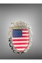 Self Adhesive Metal Casting Coat of Arms America Icon - 2