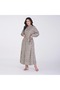 Geometric Printed Maxi Dress – High Neck with Elastic Cuffs, Available in 3 Colours - 4
