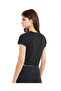 Logo Detail Active Crop Top with Crew Neck and Short Sleeves - 3