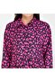 Black and Dark Pink Abstract Printed Maxi Shirt Dress - 5