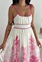 Patterned Linen Dress Pink - 3