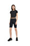 Logo Detail Active Crop Top with Crew Neck and Short Sleeves - 4