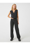 Wide Leg Trousers High Waist Ribbed - 2