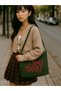 Lana Del Rey Khaki Canvas Messenger Bag, Laptop Bag, Street Style School Bag - 3