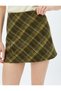 Women's Khaki Tweed Mini Skirt - 5