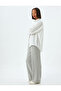 Women's Grey Wide Leg Sweatpants - 2