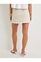 Women's Beige Mini A Form Skirt - 4