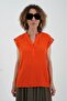 Pomegranate Flower Sleeve Fisto Judge Collar Blouse - 3
