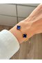 316L Steel Pearlescent Dark Blue Hologram Bracelet Women Men Unisex Bracelet Gold Double Sided - 4