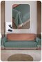 Star Sofa Cover Oversized Sofa Bed and Couch Fringed Seat Cover Covering Seat and Arms 115X300Cm Green