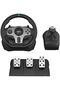 270°/900° Racing Wheel, V9 USB PC Race Game Driving Steering Wheel with Clutch Pedals and - 2
