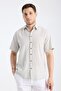 Short Sleeve Şile Cloth Gray Men's Shirt - 2