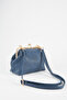 Women's Navy Blue Key Charm Gift Scholarship Closure Lined Handbag and Shoulder Bag - 4
