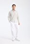 Long Sleeve Slub Gray Men's Shirt