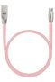 Data Cable Zn-Link, MicroUSB, 1.5m, 2.4A max (Silver/Pink) - 4