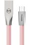 Data Cable Zn-Link, MicroUSB, 1.5m, 2.4A max (Silver/Pink)