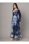 Women Chikankari Hand Embroidered Cotton Jalabiya in Tie-Dye shades-AL2160 - 5