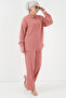 Women's Knitted Shirt Pants Double Suit Dusty Rose 1115 - 3