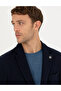 Navy Blue 100% Cotton Extra Slim Fit Sports Jacket 50272747-Vr033 - 2