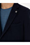 Navy Blue 100% Cotton Extra Slim Fit Sports Jacket 50272747-Vr033 - 6