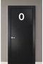 Apartment -Wall - Door Number 3 mm Laser Cut White Plexiglass Self Adhesive Number -0 Seven - 3