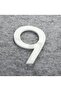 Circle -Wall - Door Number 3 mm Laser Cut White Plexi Self Adhesive Number - 9 Nine
