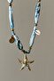 Coastal Pearl Steel Scarf Necklace - 2