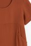 Plus Size 100% Cotton Muslin Fabric Tile Knee Length Women's Dress – Side Pockets, Comfortable Fit Summer - 5