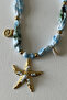 Coastal Pearl Steel Scarf Necklace
