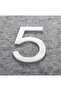 Apartment -Wall - Door Number 3 mm Laser Cut White Plexiglass Self Adhesive Number - 5 Five