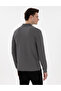 Gray Slim Fit Non-Curling Collar Sweatshirt 50307408-Vr024 - 5