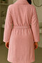 Nevin Model Bathrobe Set – 100% Cotton Bathrobe and 50X90 Face Towel - 2