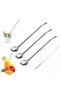 Stainless Chrome Cocktail Bar Spoon with Straw and Cleaning Brush – 2 in 1 Silver Color - 2