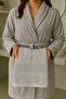 Nevin Model Bathrobe Set – 100% Cotton Bathrobe and 50X90 Face Towel - 3