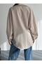 Balloon Sleeve Overize Stripes Shirt - 3