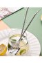 Stainless Chrome Cocktail Bar Spoon with Straw and Cleaning Brush – 2 in 1 Silver Color - 3