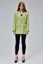 Light Khaki Regular Lined Double Breasted Closure Woven Oversize Blazer Jacket - 3